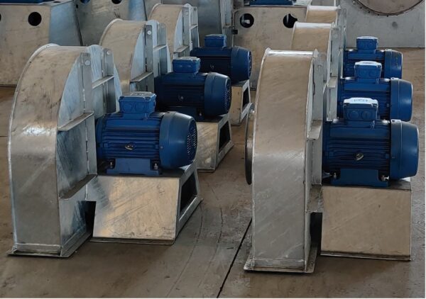 Centrifugal fan for compost tunnel