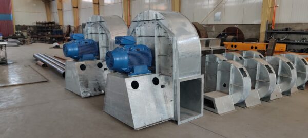 Centrifugal fan for compost tunnel