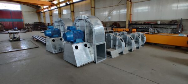 Centrifugal fan for compost tunnel